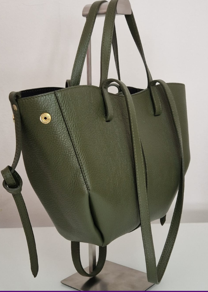 Sac à main et bandoulière "Laila" - Cuir Véritable - Fabriqué en Italie
