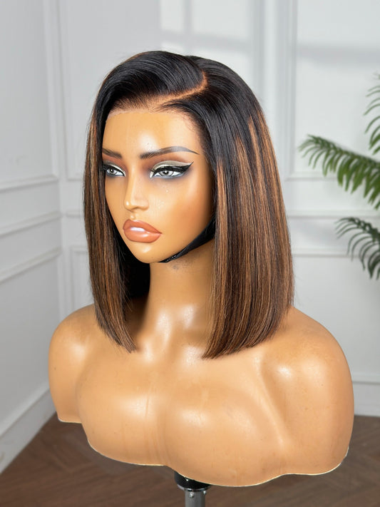 Raw Hair Super Double Draw Bob Wig - Glueless HD Lace Pre-Cut
