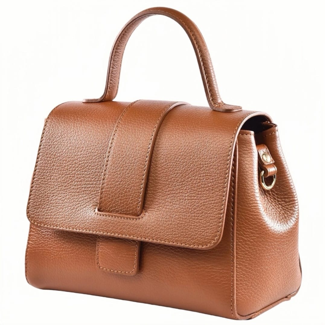 Borsa a Mano " GAIA " - Vera pelle Dollaro Made in Italy