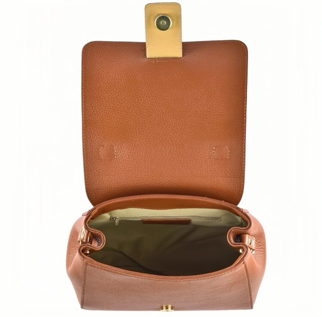 Borsa a Mano " GAIA " - Vera pelle Dollaro Made in Italy