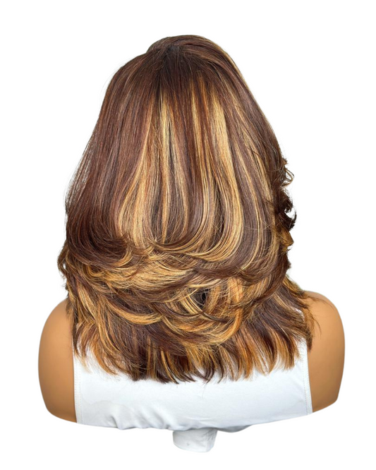 "BRIANA" Wig - Closure 4*4 customiser wig - Raw hair 12inch= 30cm