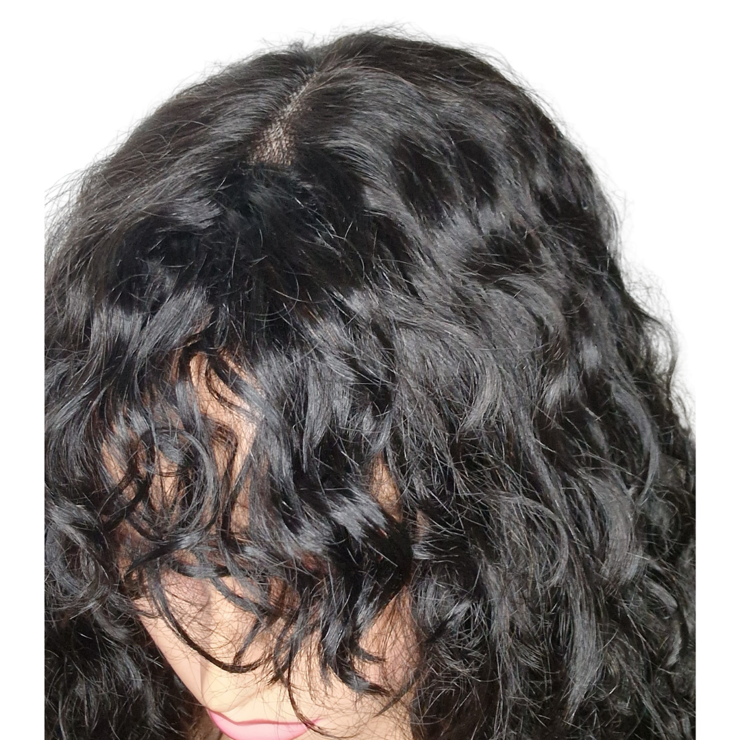 Briana Wig with Deep Curl - With Bangs 100% Human Hair - 18"= 45cm