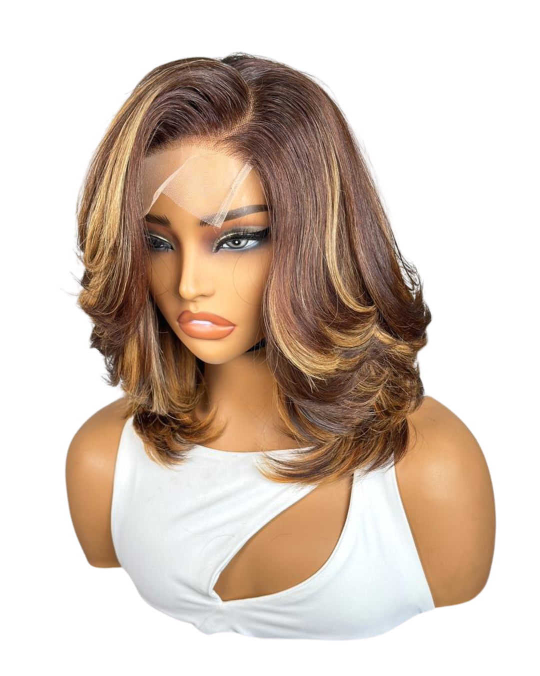 "BRIANA" Wig - Closure 4*4 customiser wig - Raw hair 12inch= 30cm