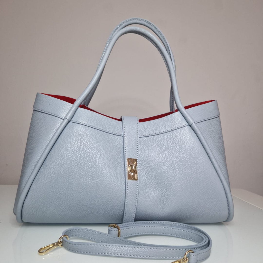 Bolso de mano y de hombro "Naomi" Piel auténtica - Hecho en Italia