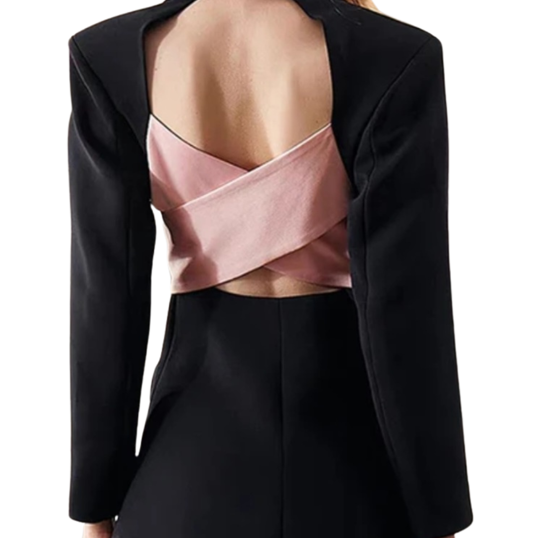 Women's Jacket - with Laces - Backless Patchwork