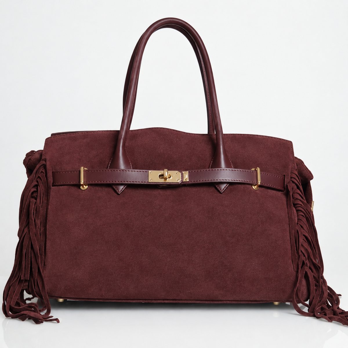 Borsa a Mano e Spalla CELINE in Camoscio e Pelle Made in Italy - Bordeau