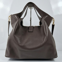 Borsa Grande NORA in Cavallino e Vera Pelle Made in Italy