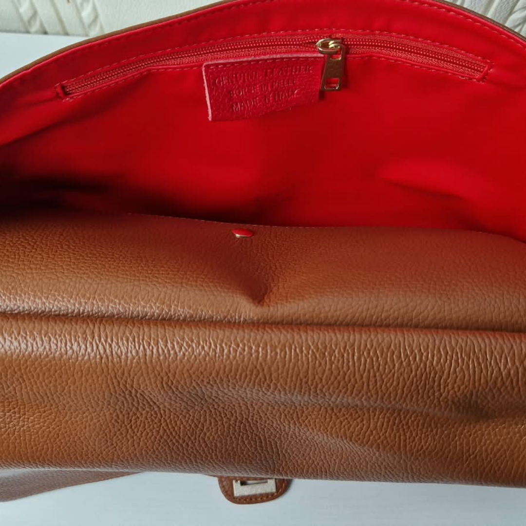 Borsa grande GRACE Vera Pelle Made in Italy - Cuoio