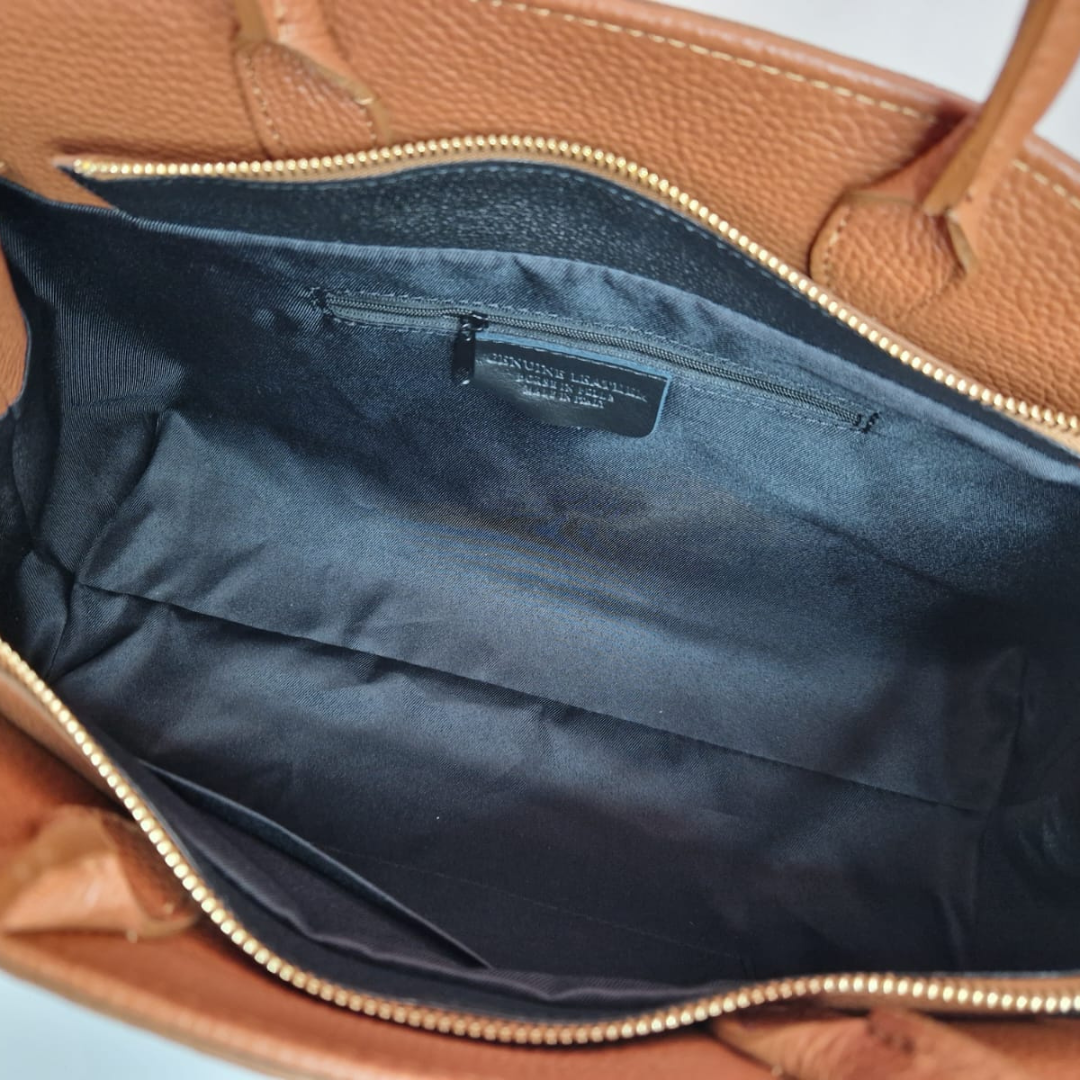 Borsa SONIA Vera Pelle Camoscia - Cuoio - SP Style Boutique