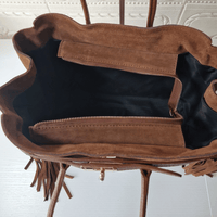 VALE — Borsa in Camoscio e Pelle Togo, Made in Italy - Cuoio