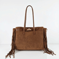 VALE — Borsa in Camoscio e Pelle Togo, Made in Italy - Cuoio