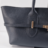 KESSIE — Borsa in Vera Pelle, Made in Italy - Nera