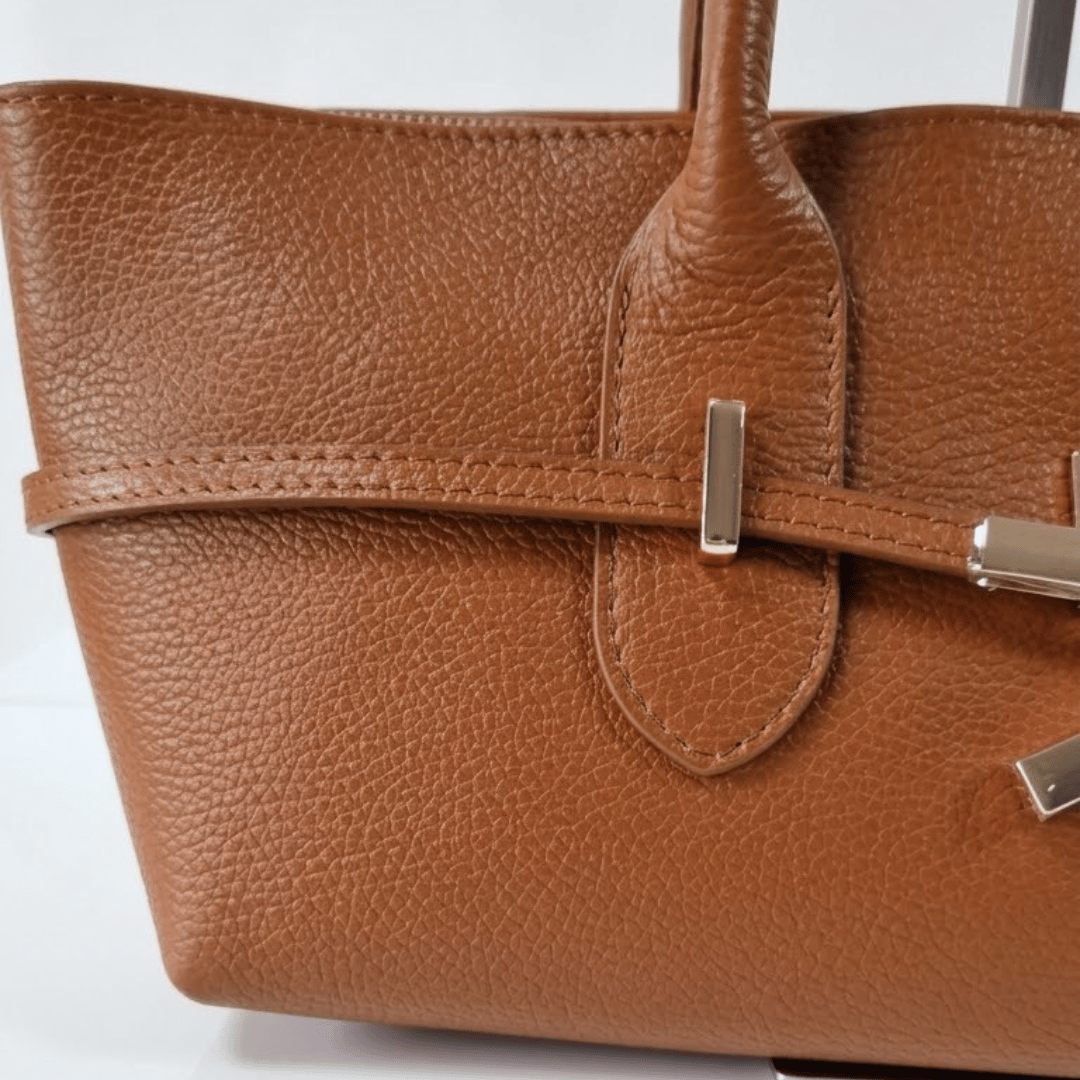 KESSIE — Borsa in Vera Pelle, Made in Italy - Cuoio