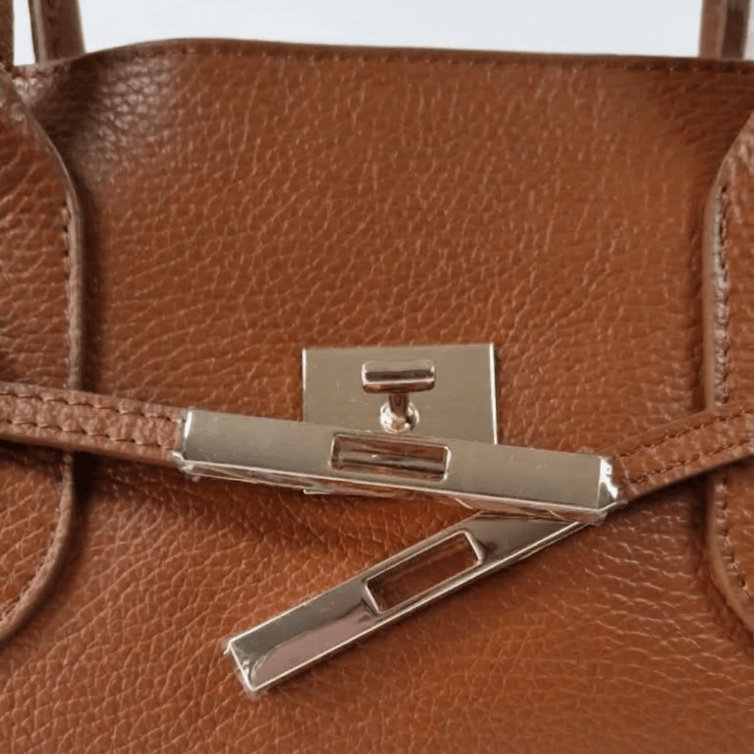 KESSIE — Borsa in Vera Pelle, Made in Italy - Cuoio