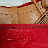 Borsa a mano e spalla "Naomi" Vera Pelle - Made in Italy - Cuoio - SP Style Boutique