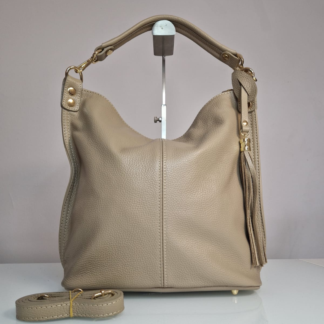 Borsa a Spalla Samanta in Vera Pelle Nera - SP Style Boutique