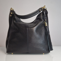 Borsa a Spalla Samanta in Vera Pelle Nera - SP Style Boutique
