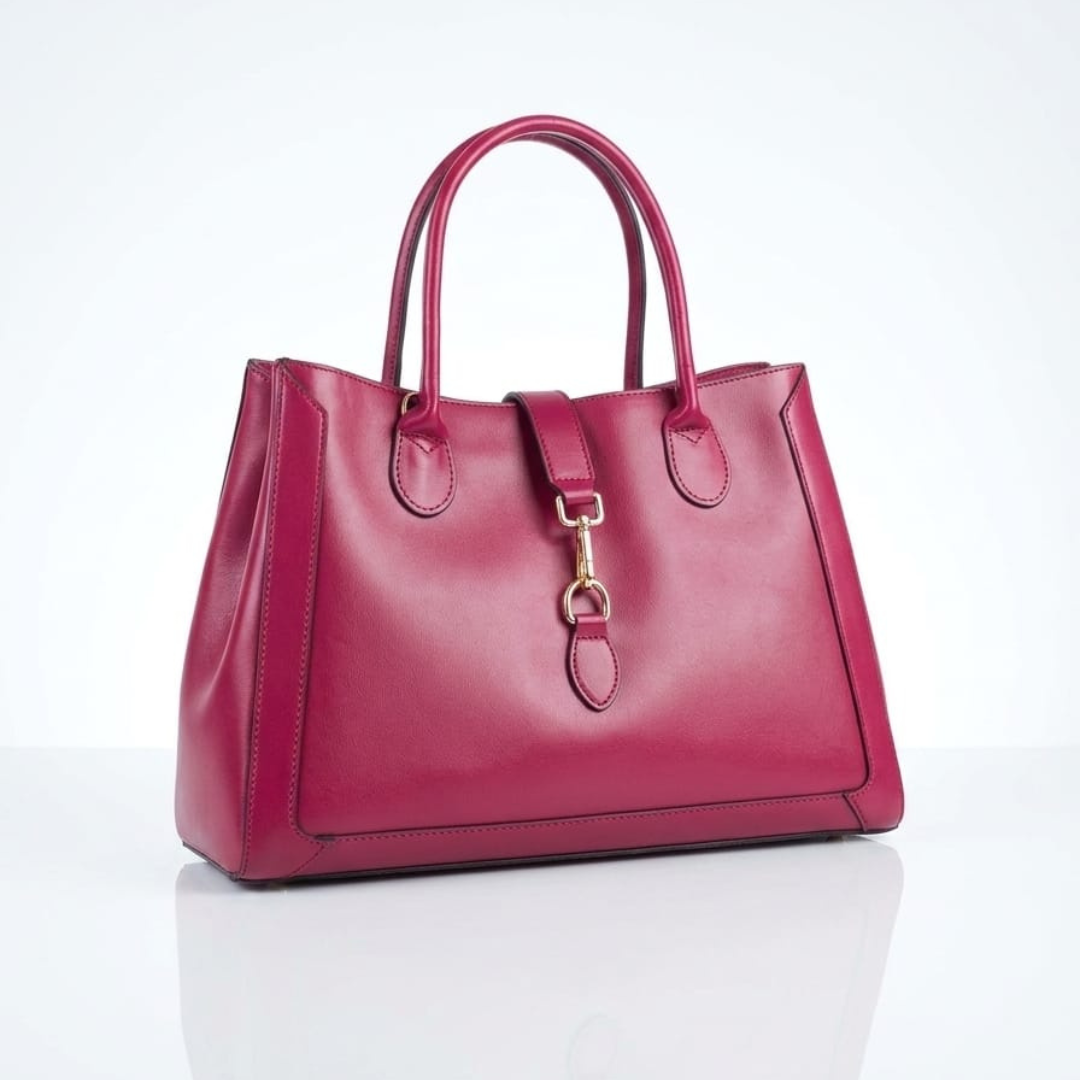 Borsa shopper Chloe in vera pelle liscia borgogna - SP Style Boutique