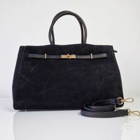 SONIA Tote-Bag aus echtem Wildleder - Blau