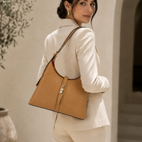 Borsa Spalla EVELIN Vera Pelle - Cuoio