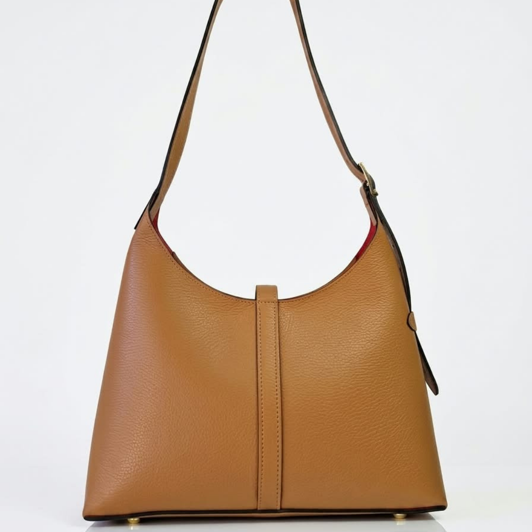 Borsa Spalla EVELIN Vera Pelle - Cuoio