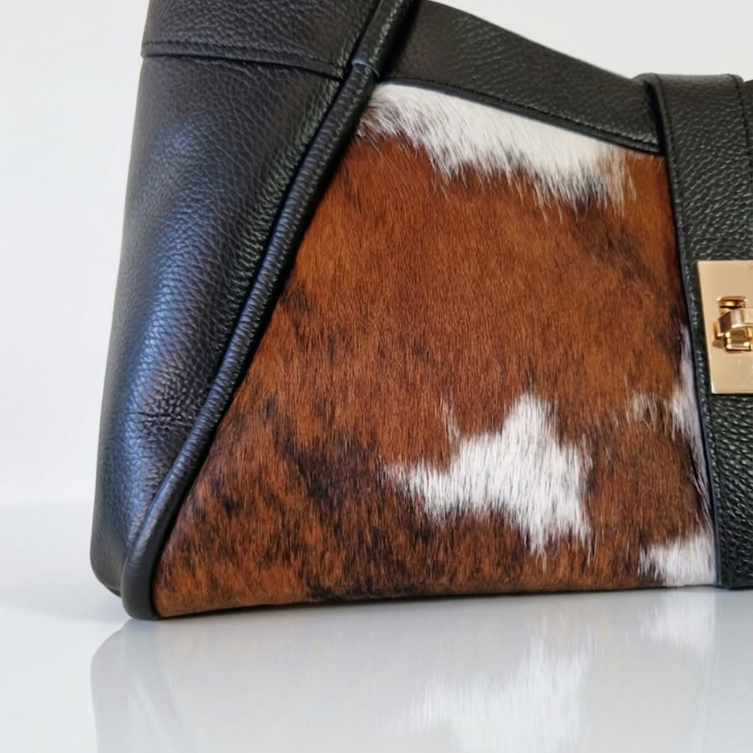 Borsa a Spalla  NAOMI Vera Pelle Made in Italy - Cavallino