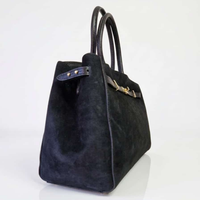 SONIA Tote-Bag aus echtem Wildleder - Blau