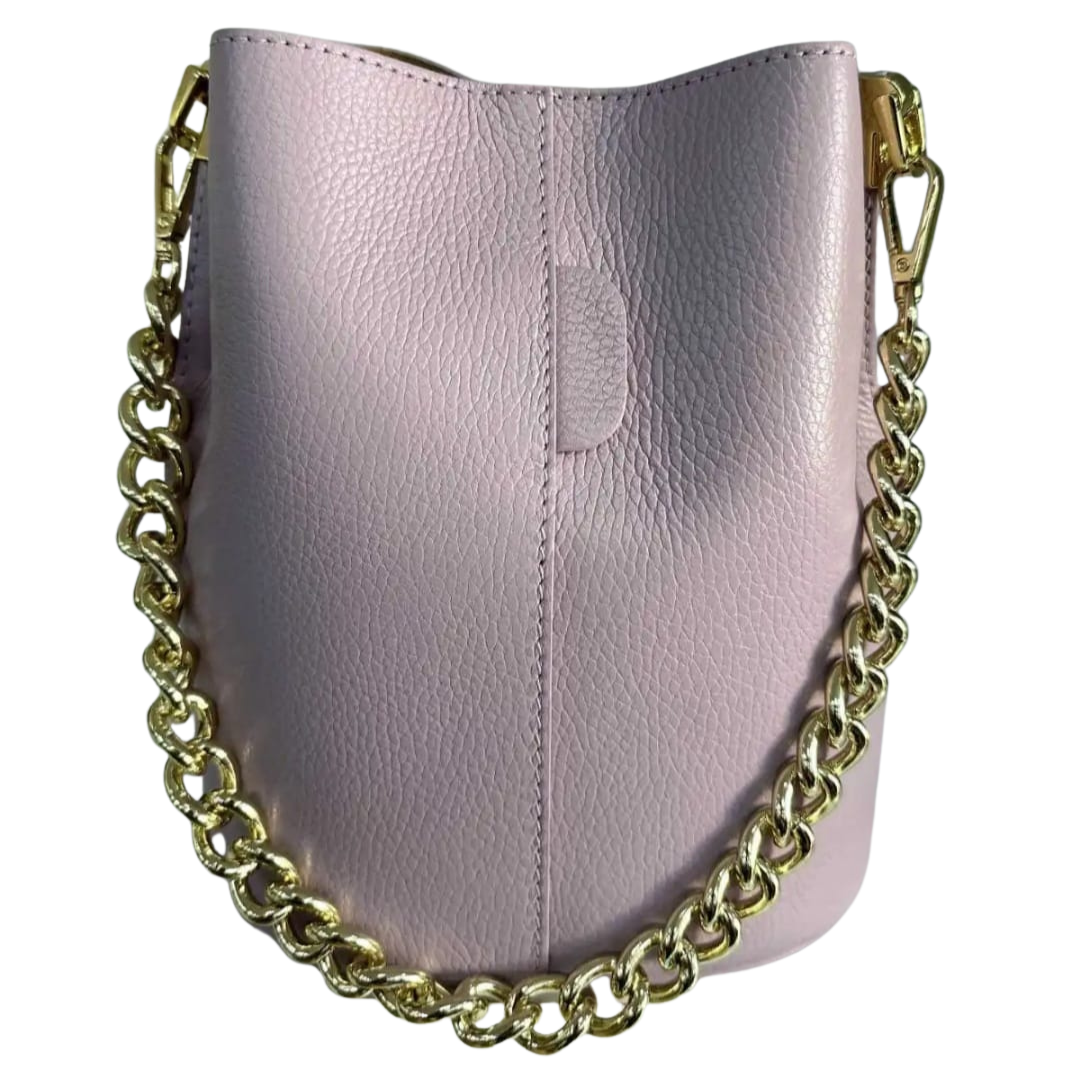 "Kelly" Handbag - Bucket Bag in Real Leather - Made in Italy