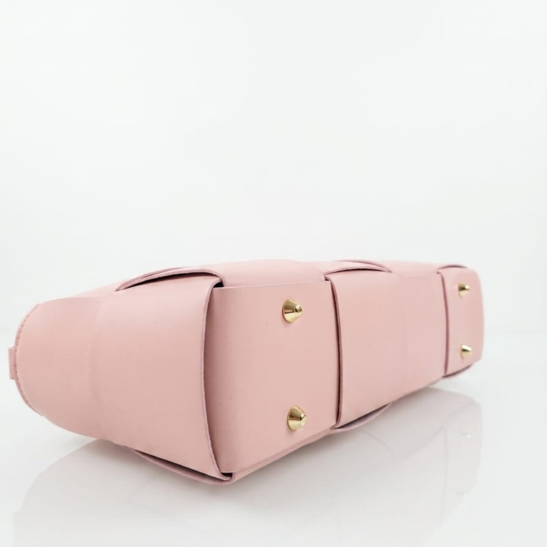 Borsa a Mano "Rosy" in Vera Pelle Liscia - Rosa