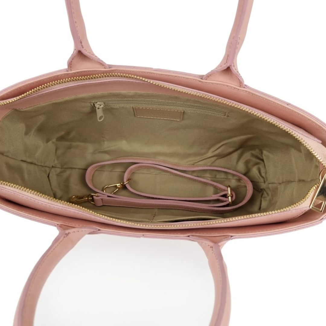 Borsa a Mano "Rosy" in Vera Pelle Liscia - Rosa