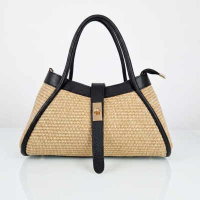 Bolso de mano MINI NAOMI de rafia - Rosa - SP Style Boutique