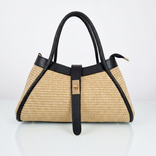 Borsa a Mano MINI NAOMI con Rafia - Rosa - SP Style Boutique