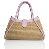 Borsa a Mano MINI NAOMI con Rafia - Rosa - SP Style Boutique