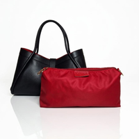 Borsa a mano e spalla NAOMI Vera Pelle - Nera