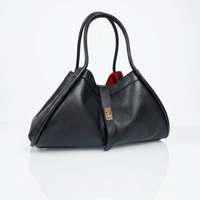 Borsa a mano e spalla NAOMI Vera Pelle - Nera