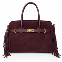 Borsa a Mano e Spalla CELINE in Camoscio e Pelle Made in Italy - Bordeau