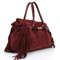 Borsa a Mano e Spalla CELINE in Camoscio e Pelle Made in Italy - Bordeau