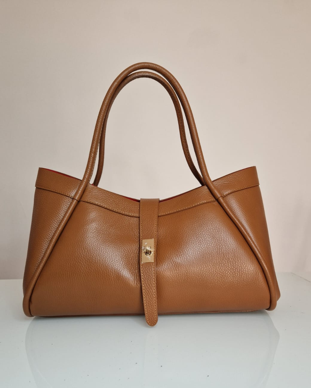 Bolso de mano y bandolera "Naomi" Piel auténtica - Made in Italy