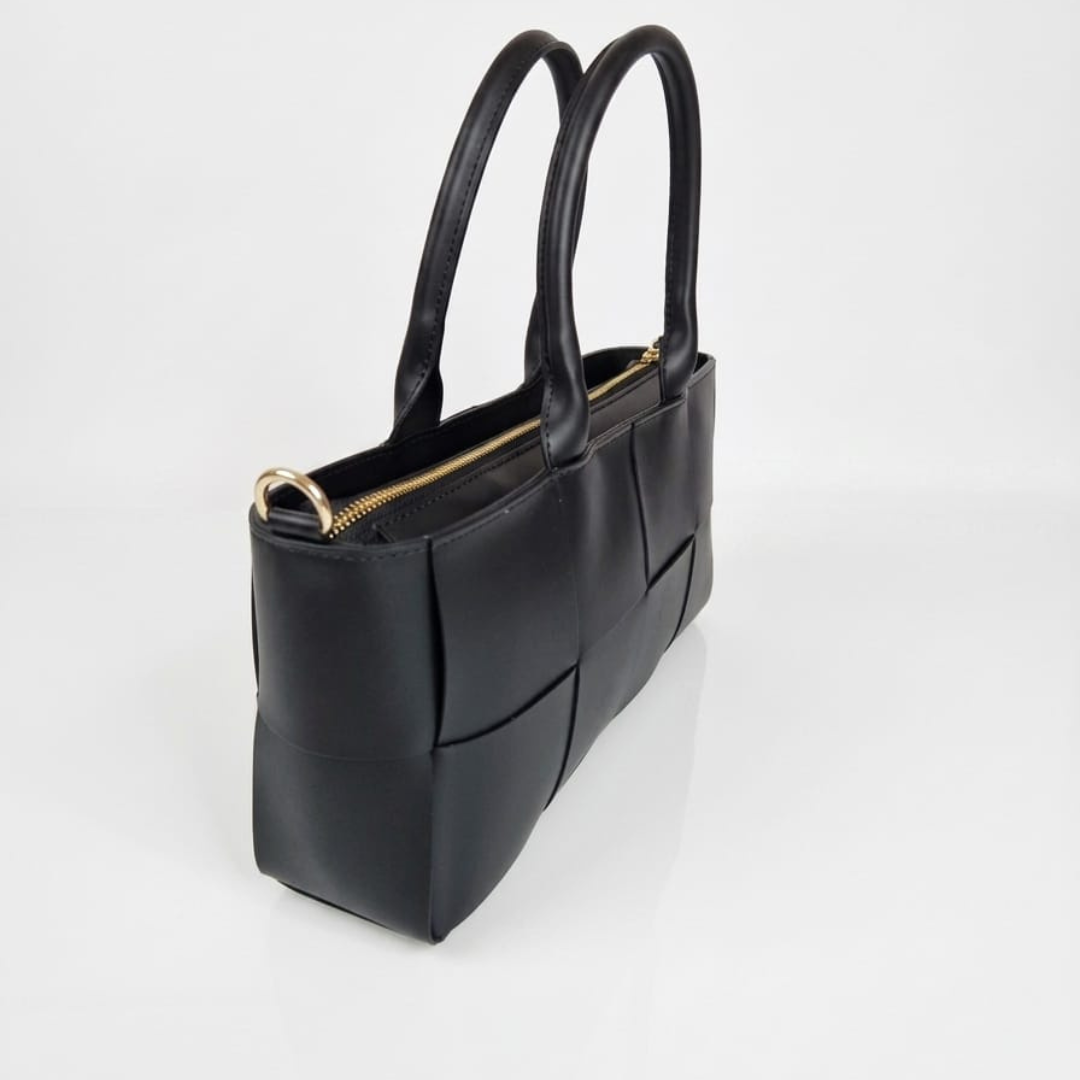 Borsa a Mano "Rosy" in Vera Pelle Liscia - Nera
