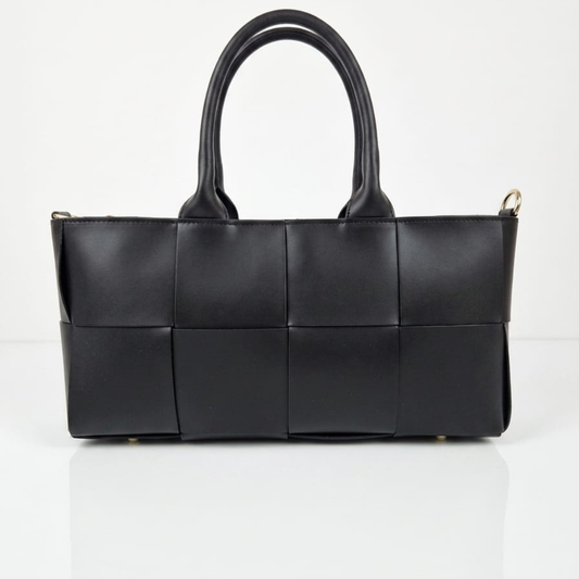 Borsa a Mano "Rosy" in Vera Pelle Liscia - Nera
