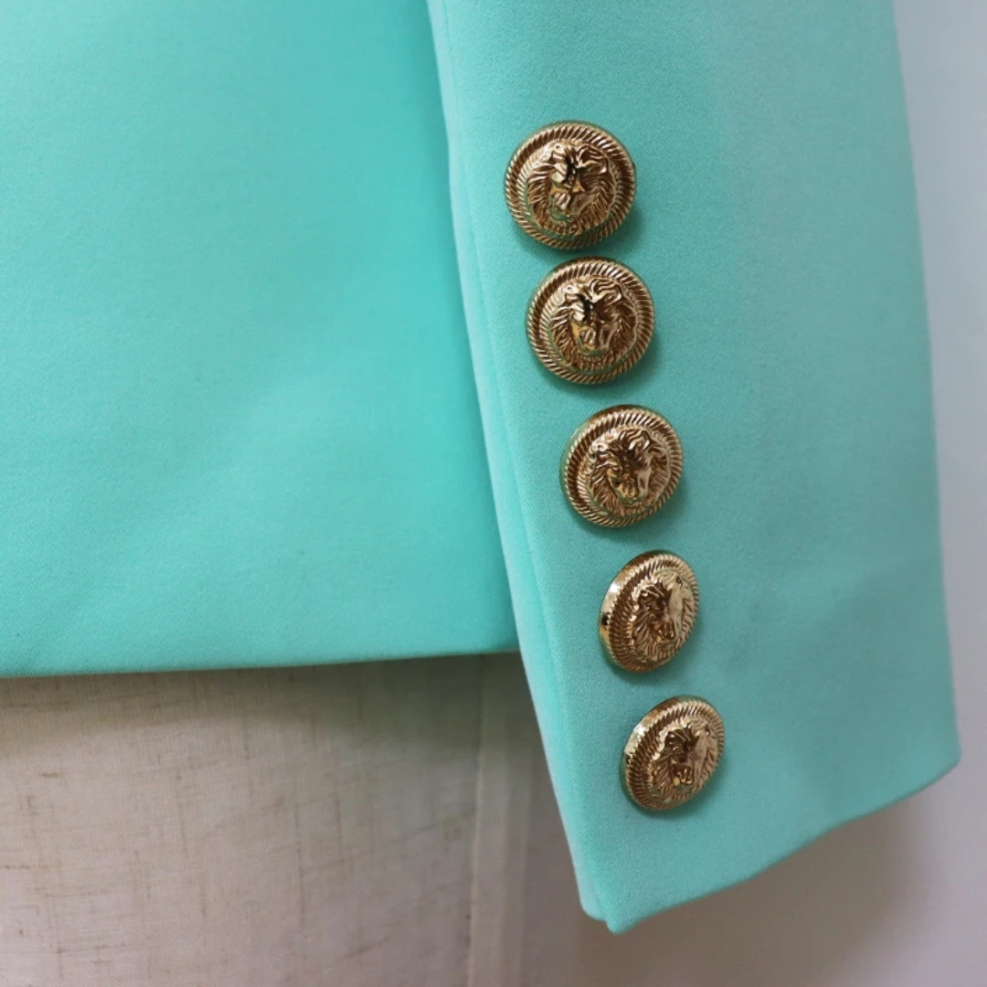 Blazer doppiopetto - Giacca Elegante Slim - Bottoni a leone con collo a Scialle