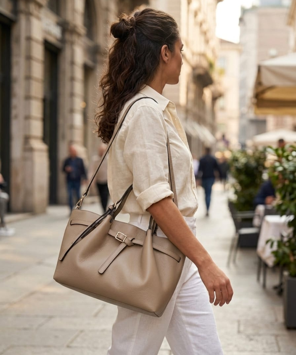 Borsa Tote a Mano SANDY - Beige - SP Style Boutique