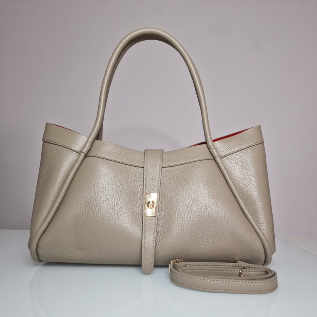 Bolso de mano y bandolera "Naomi" Piel auténtica - Hecho en Italia