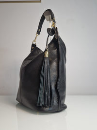 Borsa a Spalla Samanta in Vera Pelle Nera - SP Style Boutique
