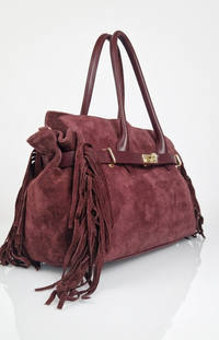 Borsa a Mano CELINE in Camoscio e Vera Pelle - Bordeau - SP Style Boutique