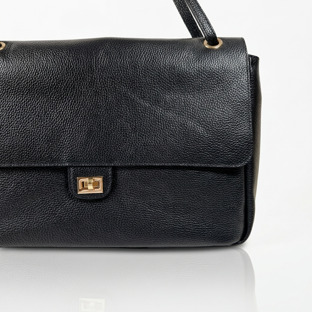 Borsa grande GRACE Vera Pelle Made in Italy - Nera