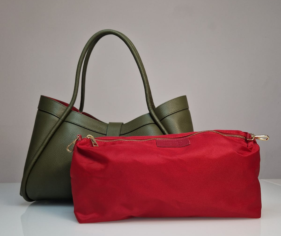 Borsa a Mano e Spalla  NAOMI - Verde olive - SP Style Boutique