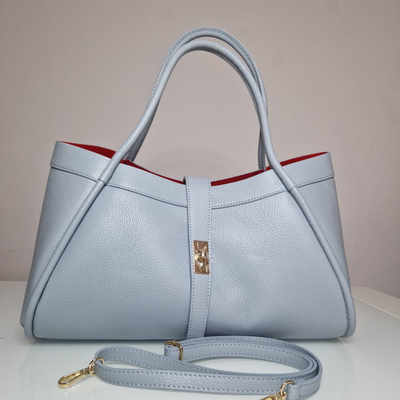 Bolso Naomi azul artesanal de auténtica piel italiana | SP Style Boutique