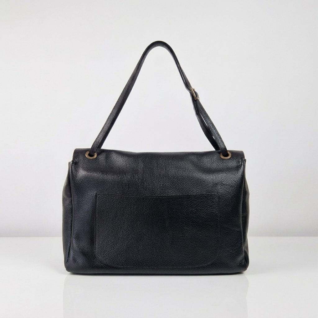 Borsa grande GRACE Vera Pelle Made in Italy - Nera