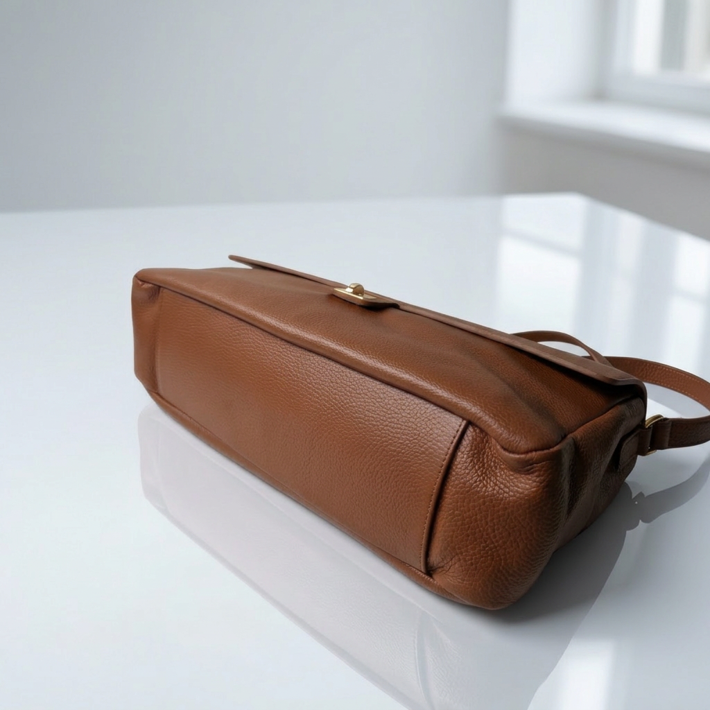 Borsa grande GRACE Vera Pelle Made in Italy - Cuoio
